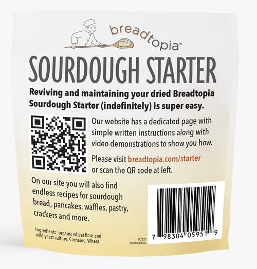Breadtopia Sourdough Starter | Made from Organic & Non-GMO Ingredients | Easy to Follow Instructions | Make Homemade Sourdough Bread | Sour Dough Starter