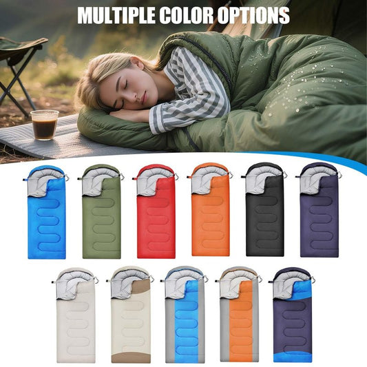 OBTANIM Sleeping Bags Portable Waterproof Thick Camping Sleeping Bag for Adults Kids 4 Seasons Cold Weather or Warm Backpacking Hiking Travel Indoor Outdoor Use (Blue)