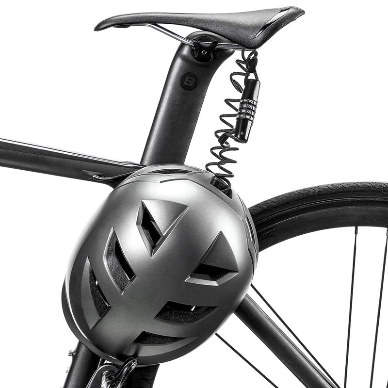 ROCKBROS Motorcycle Helmet Lock - 4 Digit Retractable Cable Lock for Bike, Stroller, Luggage