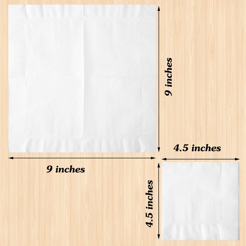Kisston 2000 Count Cocktail Napkins Bulk White Cocktail Napkins Paper 1 Ply Folded Bulk for Kitchen Wedding Beverage Hand Towel Paper for Restaurants Bar Party