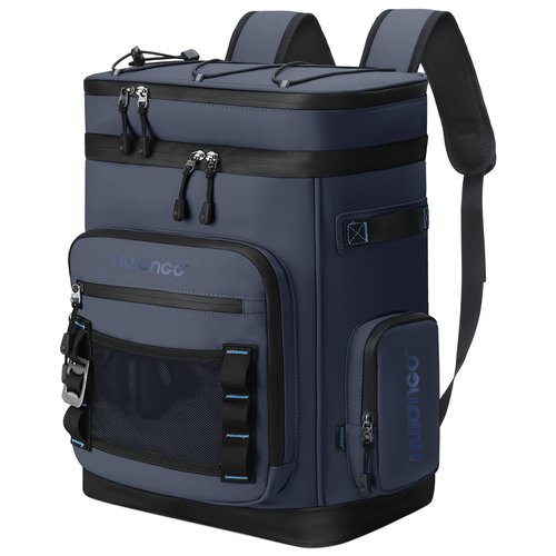 Hulongo 48Cans Large Cooler Backpack, Leakproof Insulated Backpack Cooler for Men & Women, Waterproof, 30L, Dark Blue