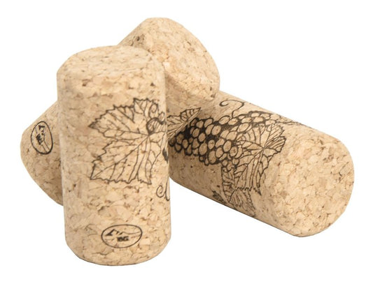 North Mountain Supply - NMS Amorim Grape #8 #8 Premium Natural Agglomerated Corks 7/8" x 1 3/4" - Bag of 100