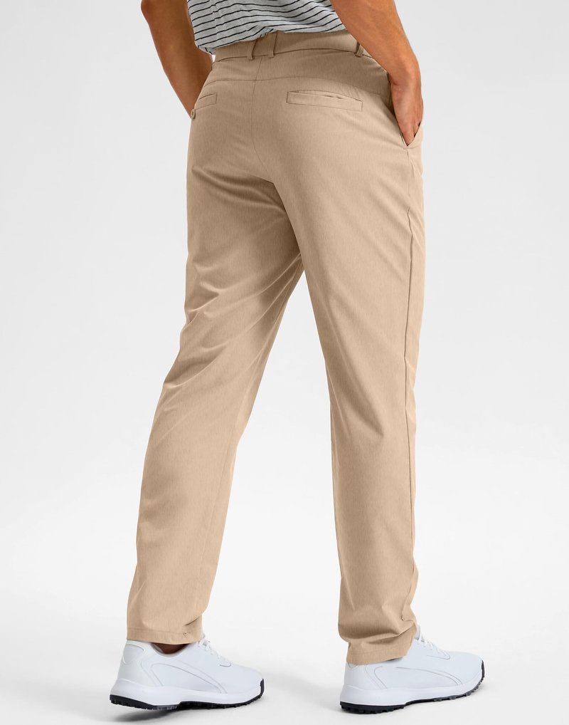 G Gradual Men's Golf Pants with 5 Pockets 30"/32"/34" Lightweight Quick Dry Stretch Work Dress Pants Casual Slacks for Men(Khaki,W34 L32)
