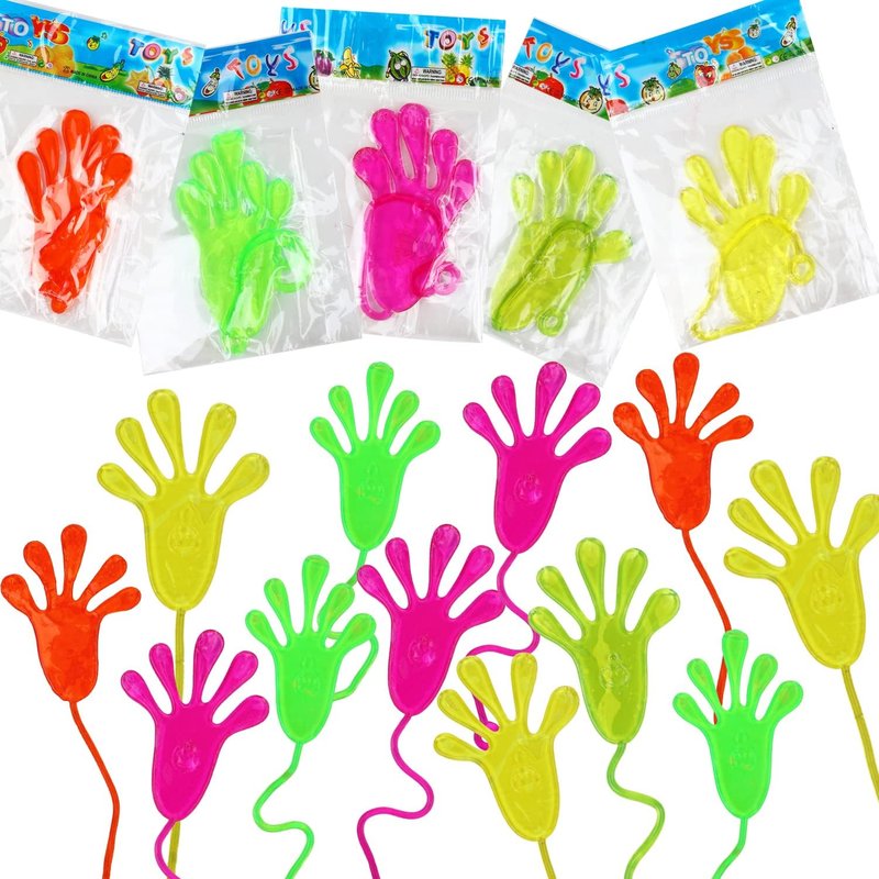 SULOLI 30PCS Sticky Hands, Stretchy Sticky Hand Toys Party Favors for Kids Xmas Gift Easter Basket Stuffers Easter Egg Fillers for Kids Birthday Party Supplies