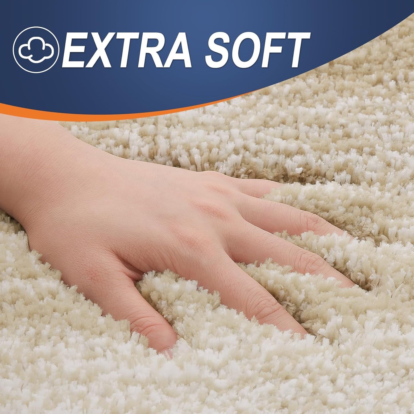 OLANLY Bathroom Runner Rug - Extra Soft Microfiber Mat, Quick Dry & Washable, 59x20 Inches, Tan