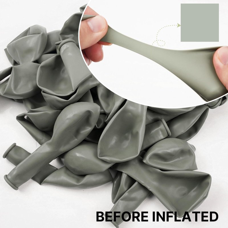 PartyWoo Dusty Green Balloons 50pcs 12 Inch Sage Olive Eucalyptus Green Boho Neutral Latex Helium Balloons for Baby Shower Wedding Jungle Woodland Themed Birthday Party Decorations Green-F59