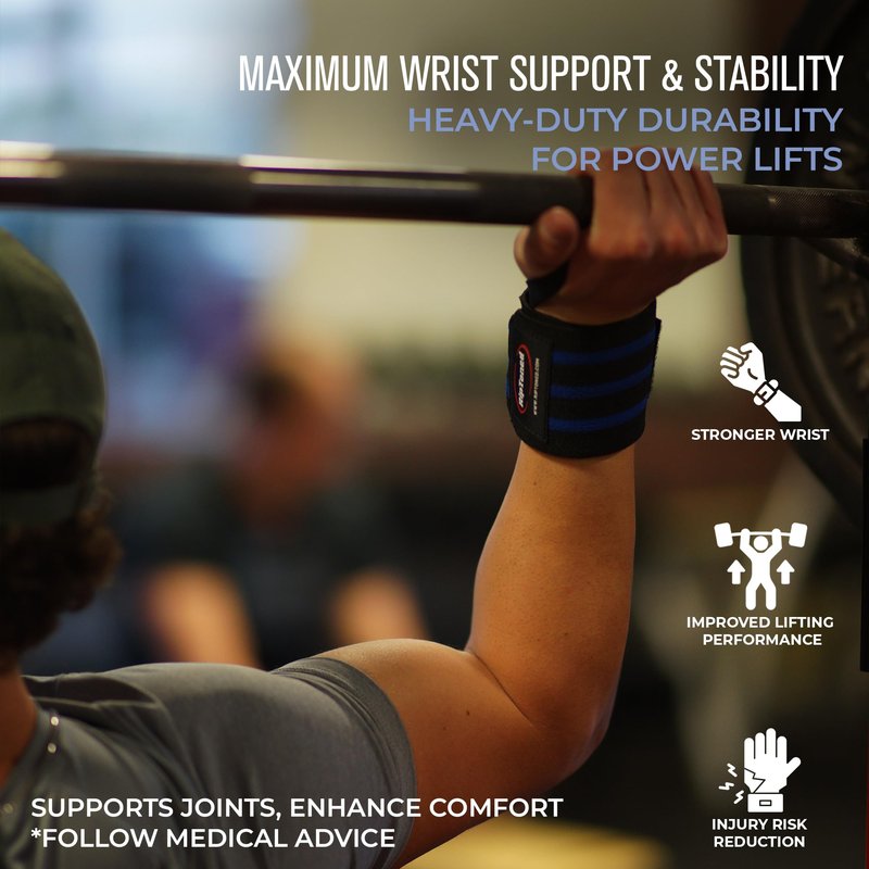 Rip Toned Wrist Wraps for Weightlifting – USPA & USAPL Approved 18" Wrist Straps for Powerlifting – Adjustable, Durable Gym Wraps with Thumb Loop – Maximum Support for Men & Women – Small Floral Stiff