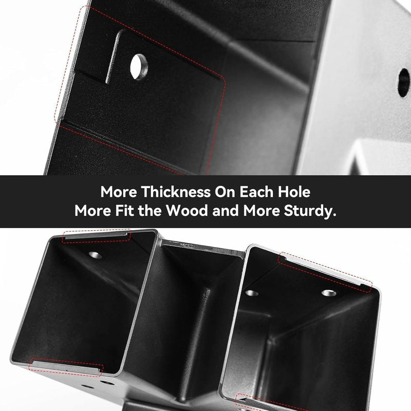 ABUSA Heavy Duty Swing Sets Brackets Including 2 Black A-Frame Swing Set Brackets 2 Swing Seats and 4 Swing Hangers for Playground Equipment Mounting Parts Hardware Included (B007)
