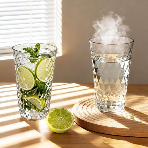 Freshmage 20 oz Unbreakable Plastic Drinking Glasses - BPA Free, Microwave Safe, Stackable | 8 Pack for Home & Outdoor Use