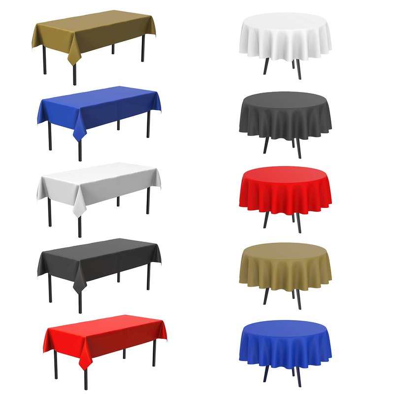 White Plastic Tablecloth Round Disposable (12 Pack) Bulk Table Cloth (84” Inches) 4, 5, or 6 Foot Round Tables, Premium (Manteles para Fiestas) White Party Tablecloths [12 Pack]