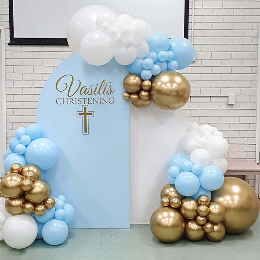 Voircoloria 110pcs Light Blue Balloons 12inch Baby Blue Latex Party Balloons for Boys Girls Birthday Party, Baby Shower, Wedding, Gender Reveal, Baby Shower, Anniversary Party Decorations