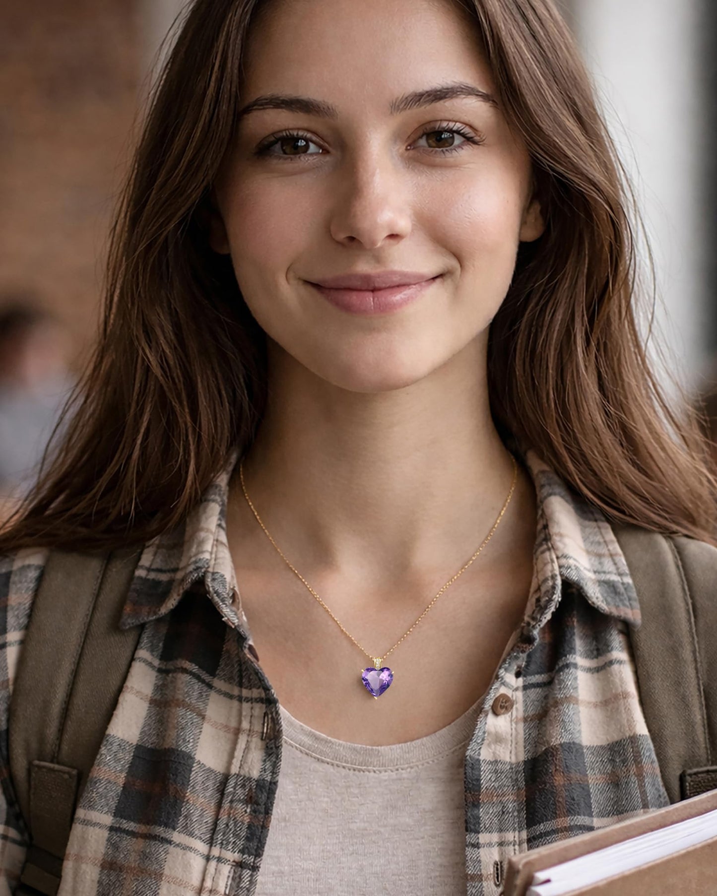 MIDDLUX June Birthstone Jewelry for women, Heart Necklace, June Birthday Gifts for Women, Love Necklace