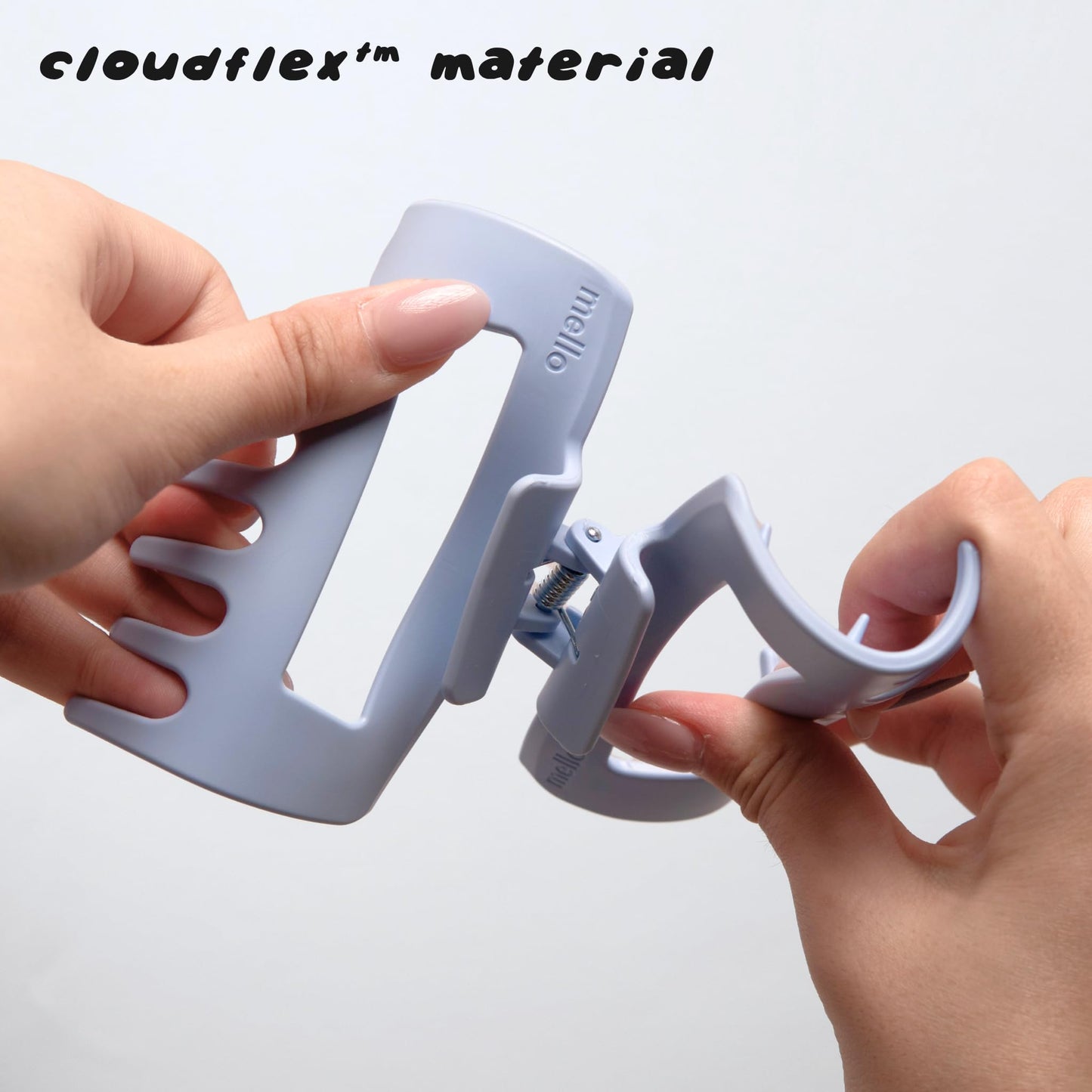 The Original Mello Hair Claw Clip Squishy Claw Clip Made in Korea Patent Pending 30021976 (Green, Medium)