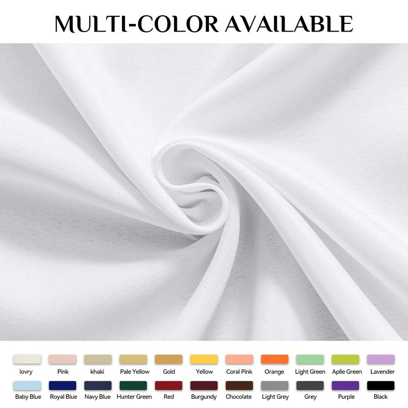 Softalker Round Tablecloth, Waterproof & Stain Resistant Table Cloth Wrinkle Free Fabric 210GSM Polyester Table Cover for Spring/Party/Outdoor - 48 inch,White