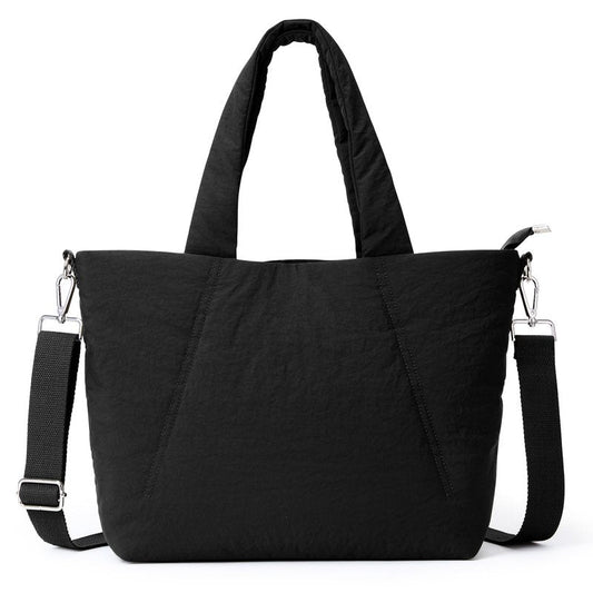 KALIDI Quilted Carryall Tote Bag, Large Puffer Crossbody Women Handbags Shoulder Soft Fluffy Lightweight Travel