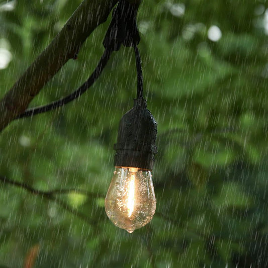 Shatterproof LED String Lights, Waterproof, Warm White 2200K, 70LM, E26 Base - 15 Pack