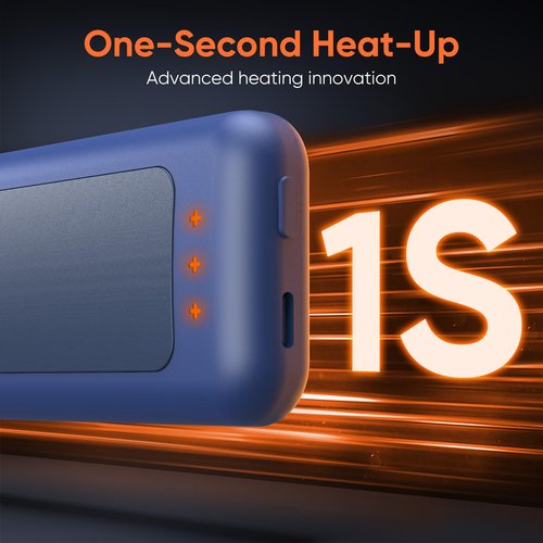 AI Hand Warmers Rechargeable, Reusable Portable Electric Hand Warmer, Fast Intelligent Heating in 1 Second, Gifts for Christmas, Outdoor, Golf, Hunting, Camping Accessories Blue 2Pack