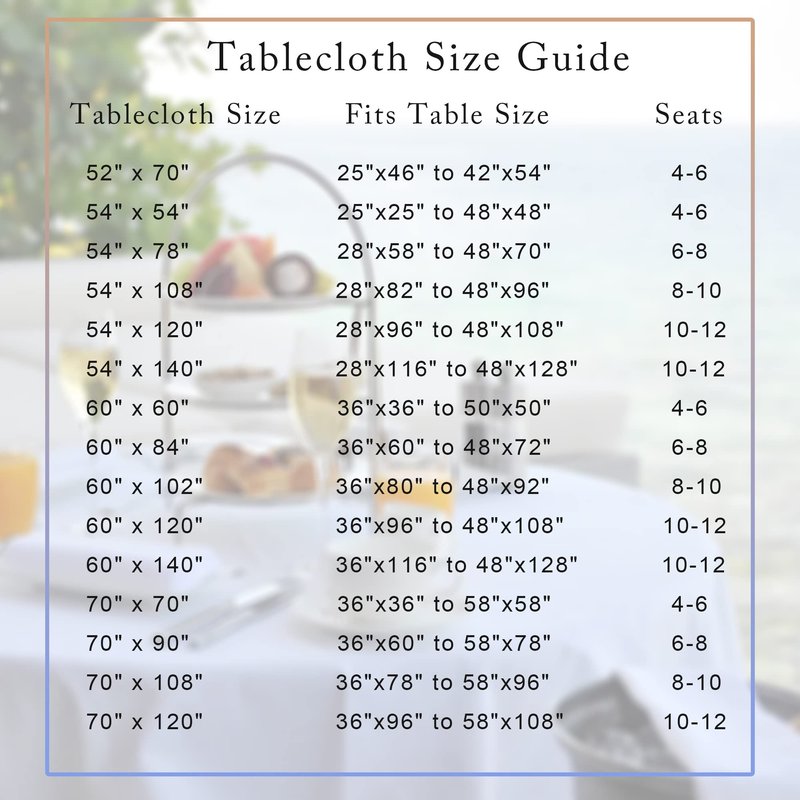 sancua 100% Waterproof Rectangle PVC Tablecloth - 70 x 70 Inch - Oil Proof Spill Proof Vinyl Table Cloth, Wipe Clean Table Cover for Dining Tables, Buffet Parties and Camping, White