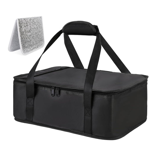 Bodaon Insulated Casserole Carrier Bag - Fits 9x13 & 11x15 Inch Dishes | Thermal Travel Tote for Hot & Cold Food
