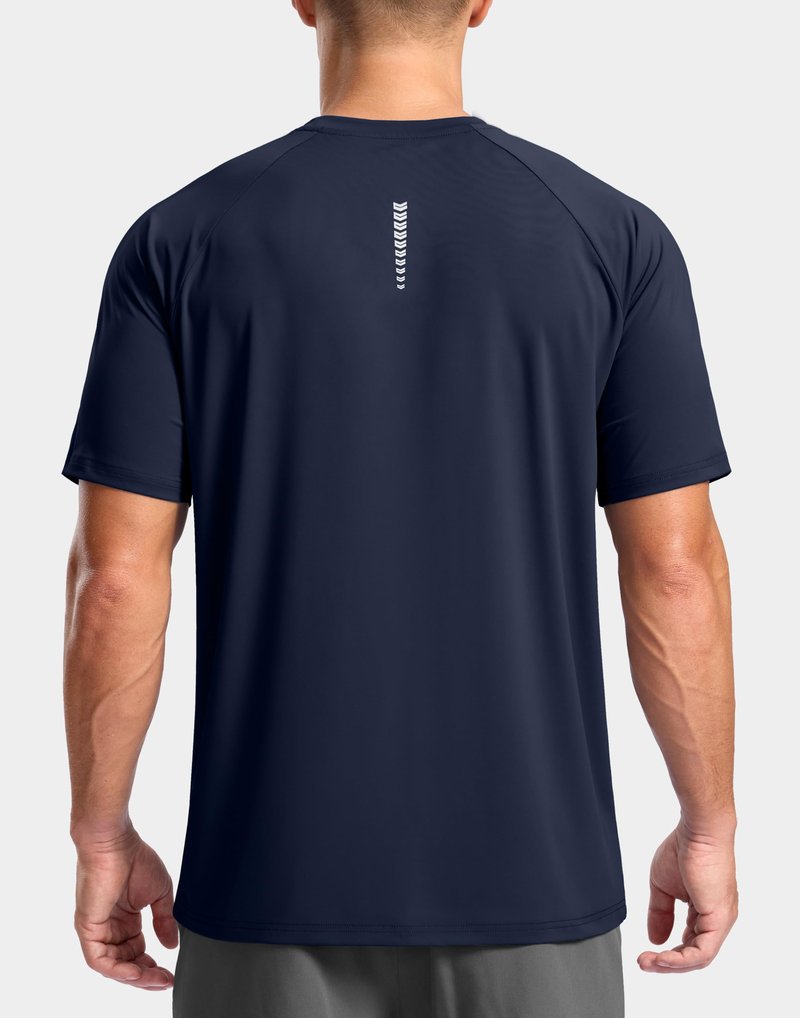 G Gradual Men's Athletic Workout T-Shirts Moisture Wicking Cooling Running Shirts Short Sleeve Performance Tee for Gym Tennis(Navy,3XL)