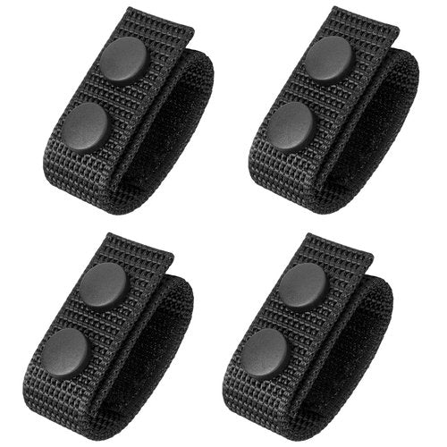 Belt Keepers for Duty Belt | 4-Pack 1680D Nylon Tactical Belt Loop with Non-Slip Fastener for 2¼" Duty Belts, Police Equipment Accessories & Law Enforcement Gear (Black)