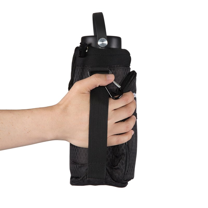 Stansport Insulated Bottle Carrier with Strap (1008-20) - Perfect for Tumblers and Water Bottles 32oz and 40 oz - Black