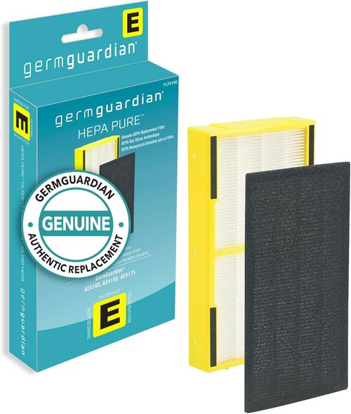 Germ Guardian True HEPA Replacement Filter E - Compatible with AC4100, AC4150P, AC4150BL | High-Quality Air Purification
