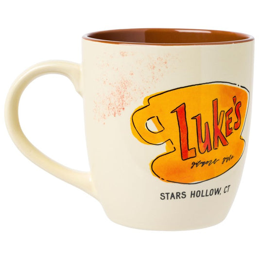 Silver Buffalo Gilmore Girls Featuring Luke’s Logo with Lipstick Stain Ceramic Mug, 18 Ounces
