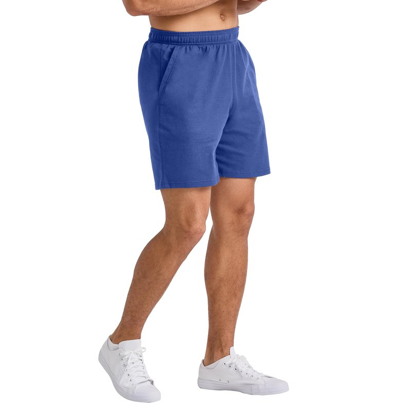 Hanes Men's Originals Cotton Shorts with Pockets, Pull-on Jersey Gym Shorts, 7"