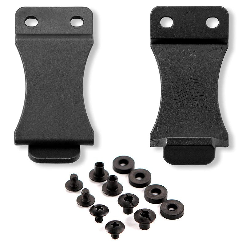 [2PCS] HolsterSmith FOMI Holster Clip for 1.50 Inch Belts – IWB/OWB with Mounting Hardware – USA Made - Adjustable Cant - for Kydex Holsters, Knife Sheaths, Inside Waistband Clips