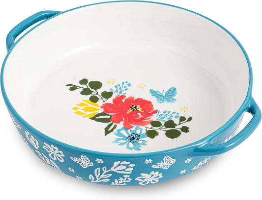 Wisenvoy Ceramic Pie Pan - Non-Stick Deep Dish Pie Plate | 9.8 Inches Porcelain Bakeware