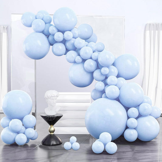 PartyWoo Baby Blue Balloon Arch Kit - 127pcs in Various Sizes for Graduation & Baby Showers