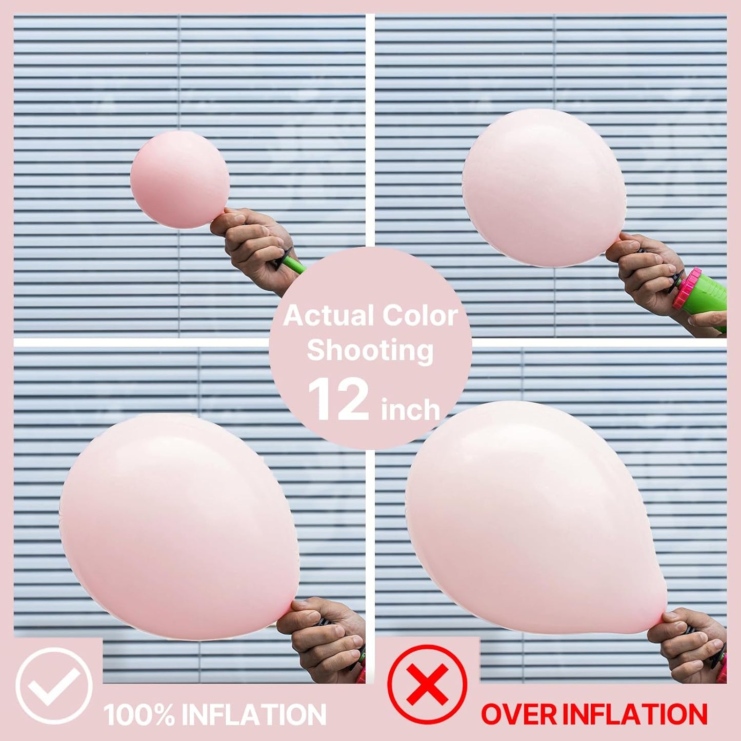 PartyWoo Baby Pink Balloons - 140-Piece Pastel Balloon Arch Kit for Baby Shower & Birthday Decor