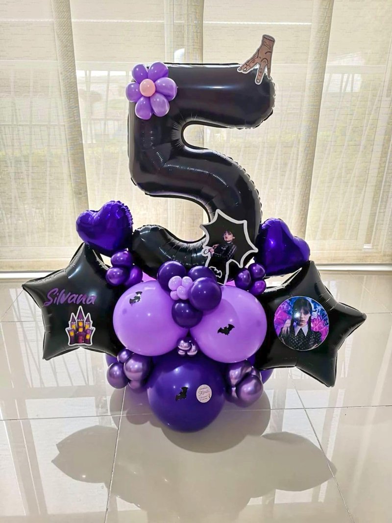 Black Number 9 Balloon 40 Inch, 9th Birthday Party Decorations for Children, Giant 9 Foil Balloon for Party Supplies