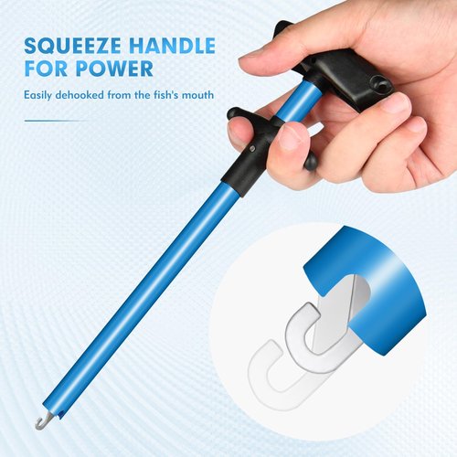CdbC Fish Hook Remover Tool, Aluminum Fishing Hook Remover Fish Dehooker Squeeze-Out Fish Hook Remover Dehooker Tool Fishing, 9.5inch