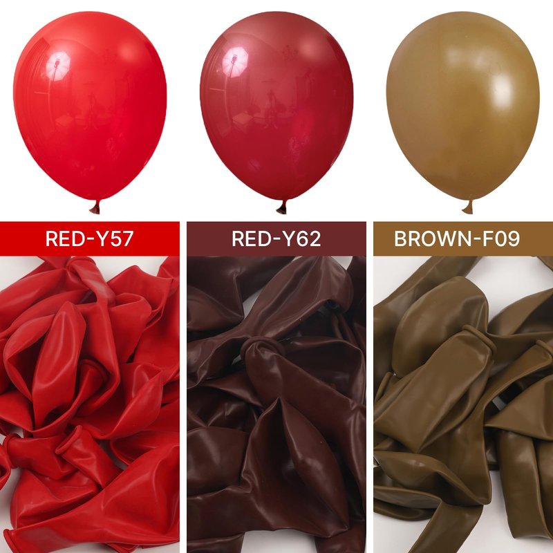 PartyWoo Burgundy Balloons 140 pcs Different Sizes of 18 12 10 5 Inch Dark Chestnut Red Maroon Balloon Arch Kit Garland for Birthday Graduation Anniversary Cherry Casino Party Decorations Red-Y62