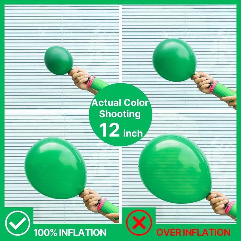 PartyWoo Green Balloons 100 pcs Different Sizes of 36 18 12 10 5 Inch Green Balloon Arch Kit Garland for Birthday Baby Shower Graduation Dinosaur Jungle Golf Football Theme Party Decorations Green-Y24
