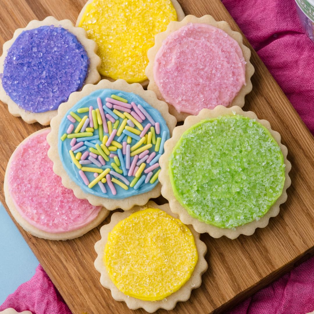 Sweets Indeed Dye-Free Pastel Sprinkles - Edible Cake Decorations in Yellow, Blue, Purple & Pink | 2.75 Ounces
