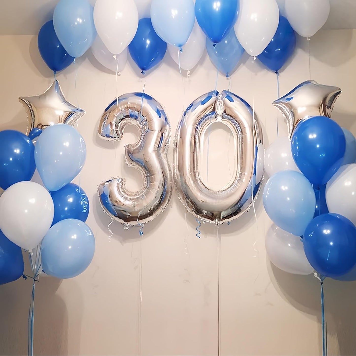 Skiennix Silver 3rd Birthday Balloon - 40 Inch Giant Helium Foil Number 3 - Self-Inflating Decor