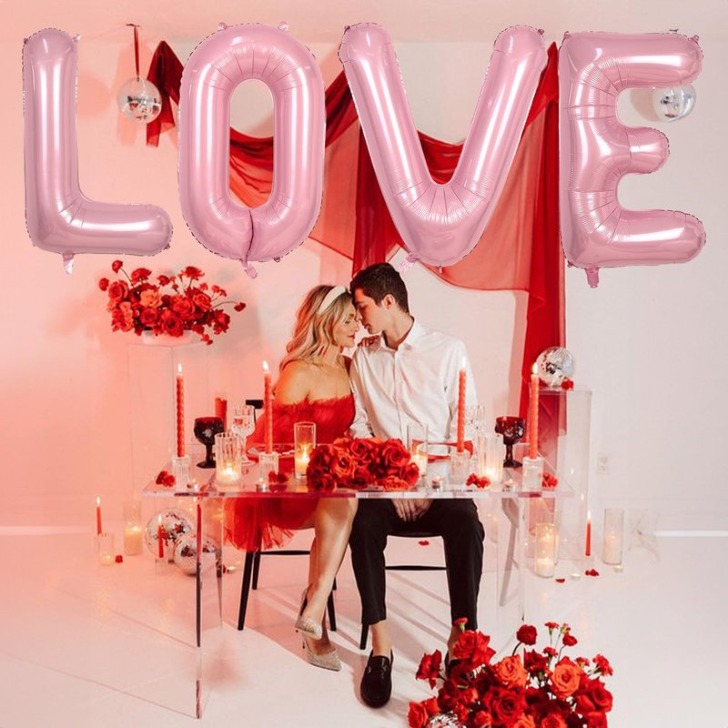 Big Letter Balloon - 40" Pastel Pink Mylar Helium Alphabet Customize Name Balloon, Self Inflating Baby Pink Foil R Custom Letter Balloon for Girl Women Birthday Party Baby Shower Decoration