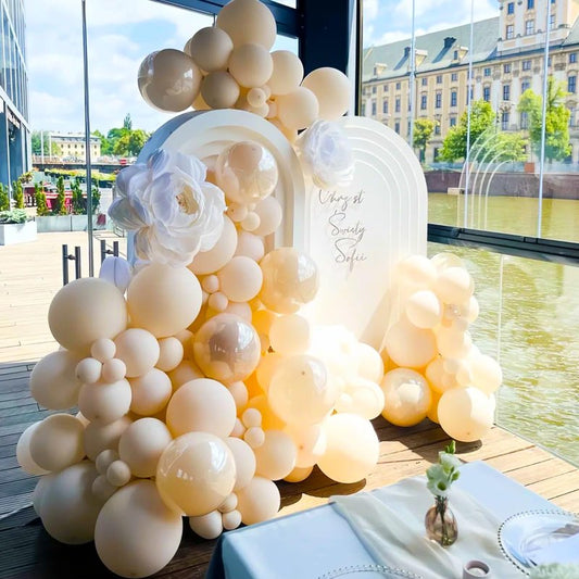 Voircoloria 130pcs Pastel Orange Balloons Different Sizes 18" 12" 10" 5" Peach Latex Balloon Garland Arch Kit for Birthday Baby Shower Graduation Wedding Gender Reveal Party Decorations