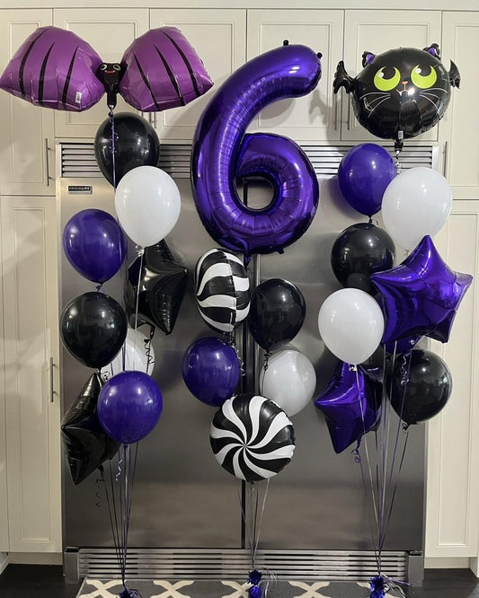 Purple Number 4 Balloon 40 Inch, 4th Birthday Party Decorations for Children, Giant 4 Foil Balloon for Party Supplies