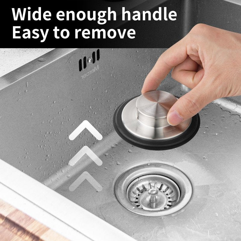 Tifanso Kitchen Sink Drain Stopper Cover, 2PCS Stainless Steel Garbage Disposal Stopper 3.34 Inch Drain Plug, Fits Standard Kitchen Sink Size of 3-1/2 Inch