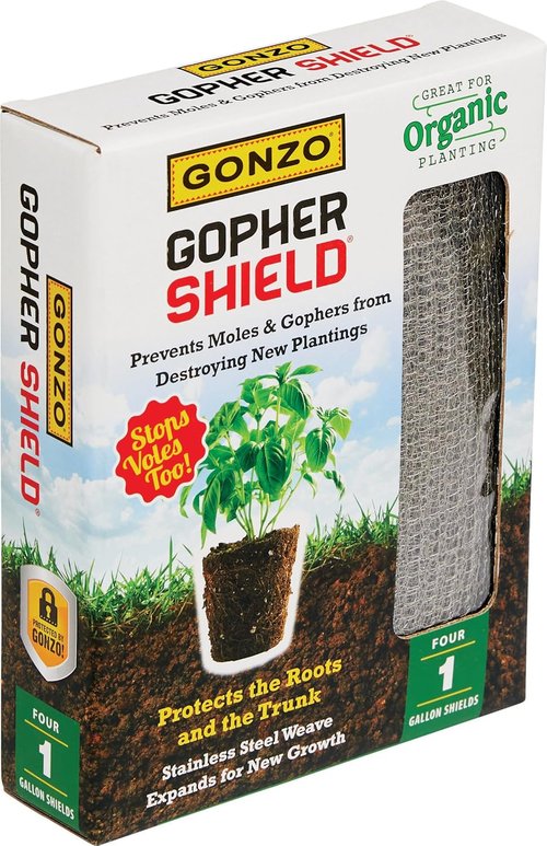 Gonzo 5007 Gopher Shield - 4 Count, 12x8 Inches - Effective Rodent Control