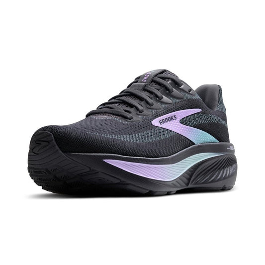 Brooks Women’s Ghost 17 Neutral Running Shoe - Grey/Clearwater/Purple - 9 Medium