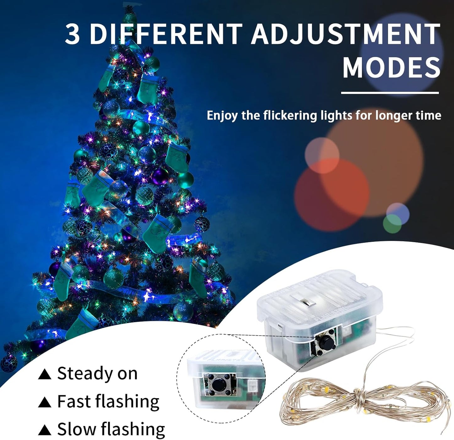 Skiennix 24-Pack Fairy Lights - 7Ft 20 LED Twinkle String Lights | Battery Operated & Waterproof for Weddings, Parties, & Decor