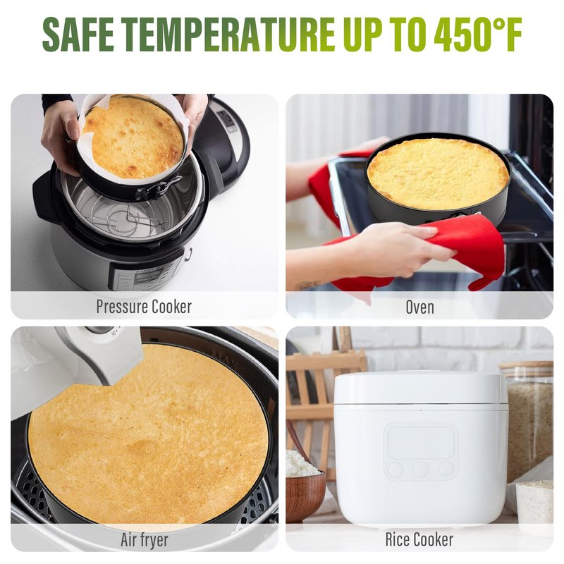 Vakoo 10 Inch Springform Pan - Nonstick, Leakproof Cheesecake Pan for Baking, Easy Release, No Parchment Paper Needed