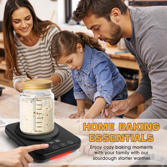 Upgraded Sourdough Starter Warmer, Precise 1°F Thermostat Control (70-100°F) Sourdough Warming Mat