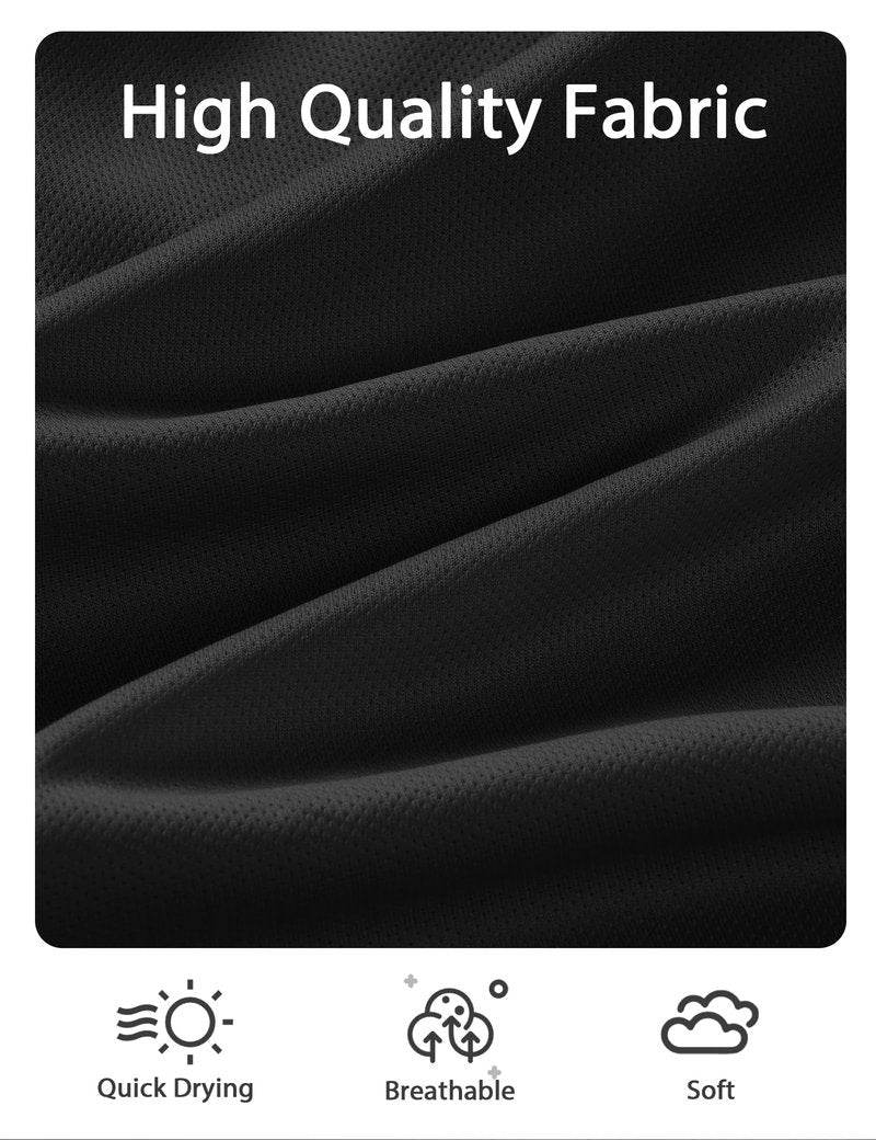 Somaibo Boys Athletic Shorts, Kids Basketball Quick Dry Mesh Short for Youth Soccer Gym Sports Running Black