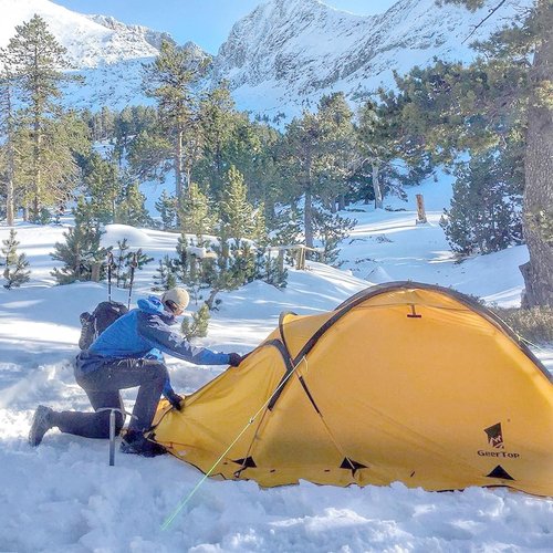 Geertop 2-Person Waterproof Backpacking Tent | 4-Season Double Layer for Camping & Hiking